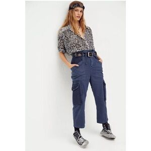Free People Boyfriend Navy Zion Cargo Pants size S
